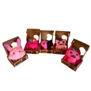 Set of 5 Fuggler Baby Pinkles 3.5" Key Ring Valentine Fuggler
